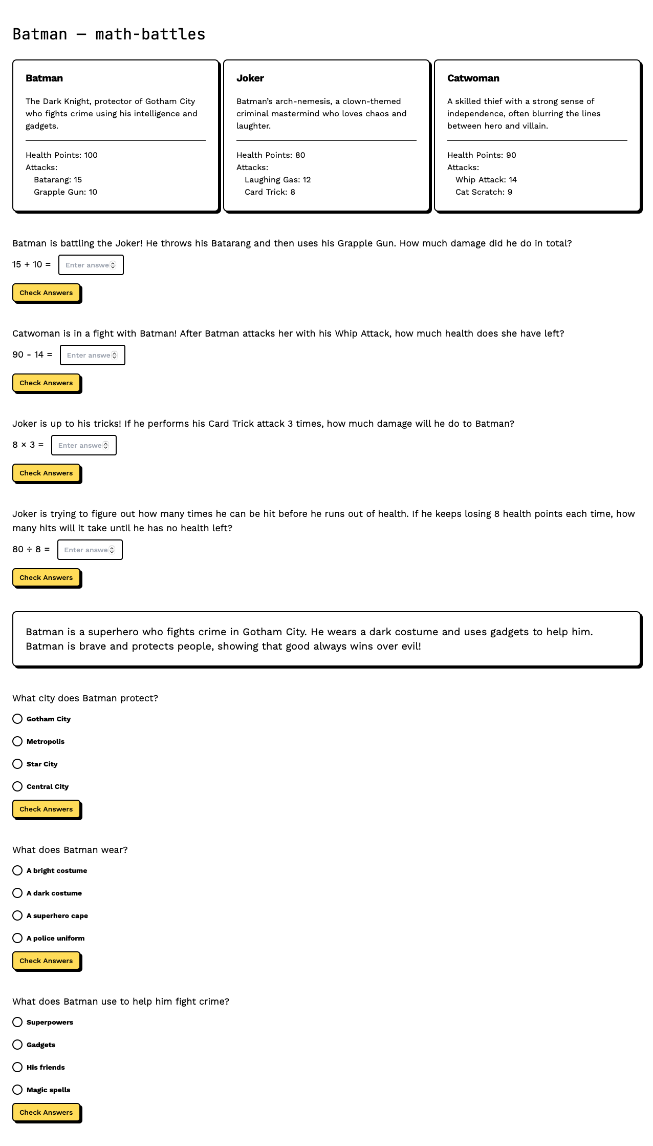 AI Worksheet Preview